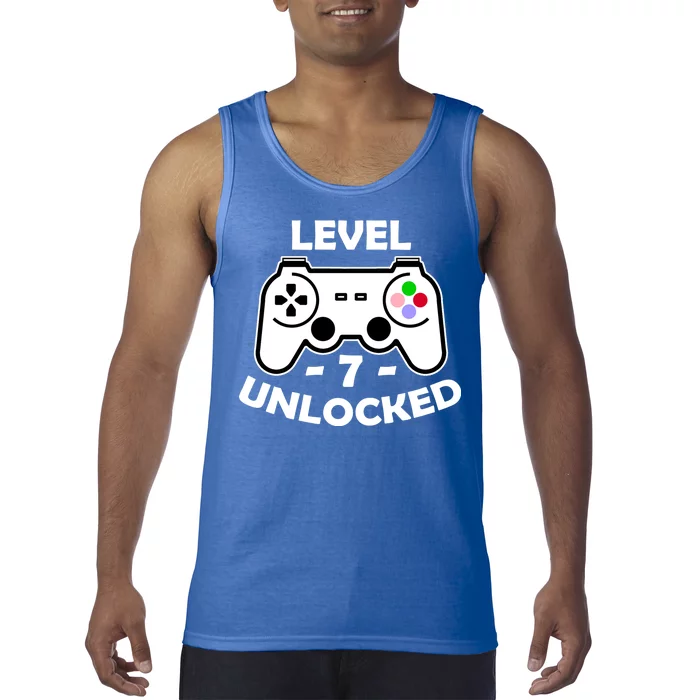 Level Seven Unlocked 7th Birthday Tank Top