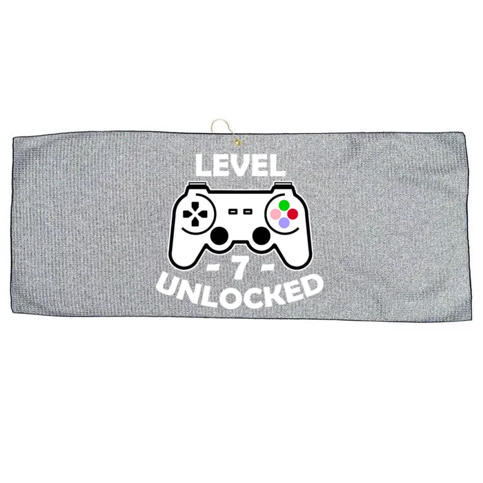 Level Seven Unlocked 7th Birthday Large Microfiber Waffle Golf Towel