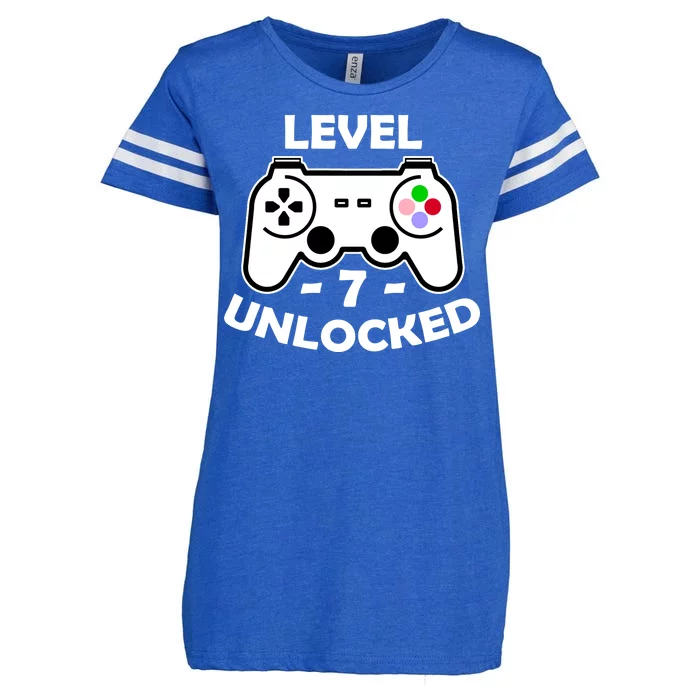 Level Seven Unlocked 7th Birthday Enza Ladies Jersey Football T-Shirt