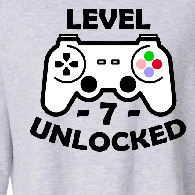 Level Seven Unlocked 7th Birthday Cropped Pullover Crew