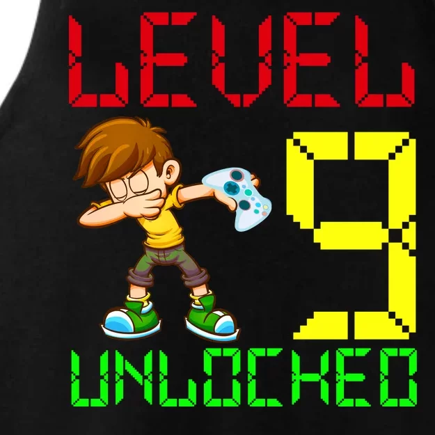 Level Up Age 9 Unlocked Ladies Tri-Blend Wicking Tank