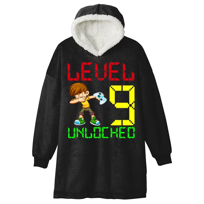 Level Up Age 9 Unlocked Hooded Wearable Blanket