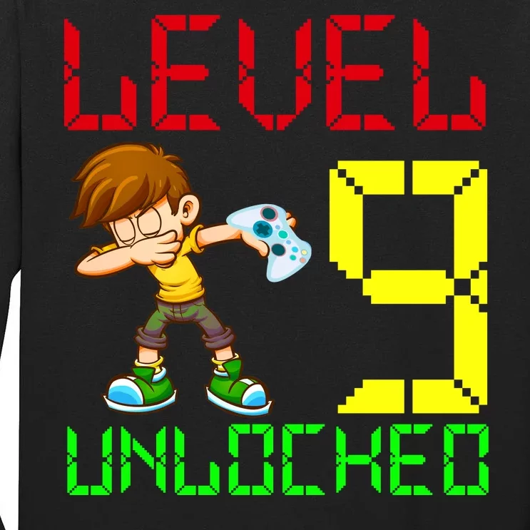 Level Up Age 9 Unlocked Tall Long Sleeve T-Shirt