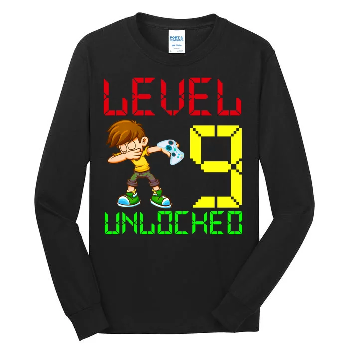 Level Up Age 9 Unlocked Tall Long Sleeve T-Shirt