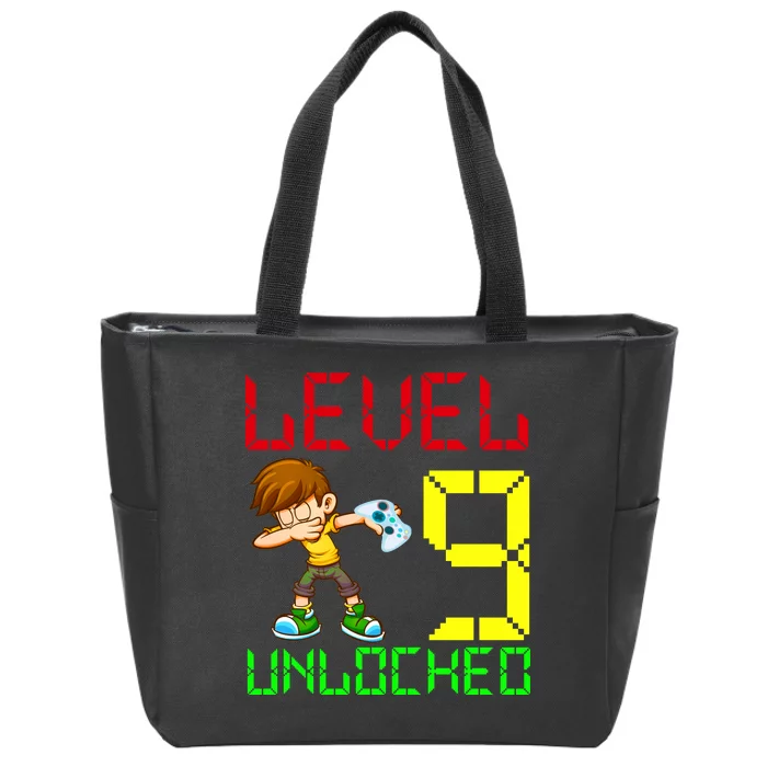 Level Up Age 9 Unlocked Zip Tote Bag