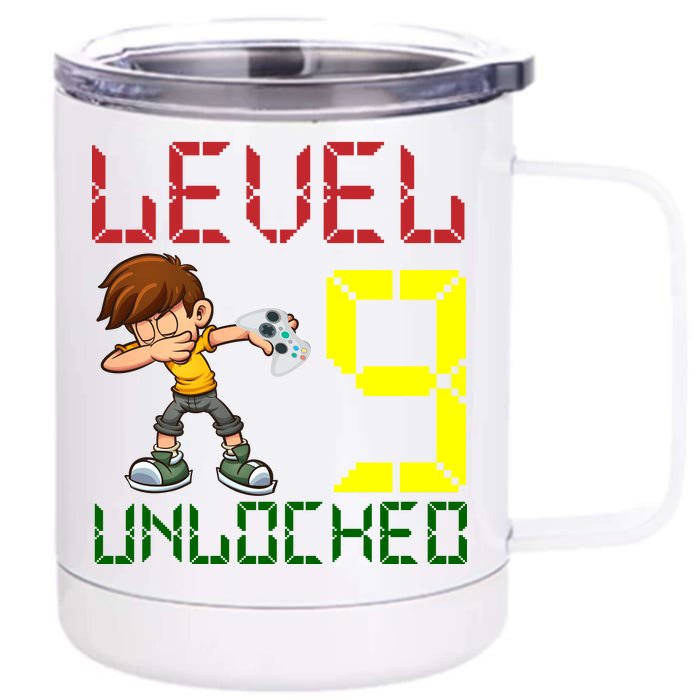 Level Up Age 9 Unlocked Front & Back 12oz Stainless Steel Tumbler Cup