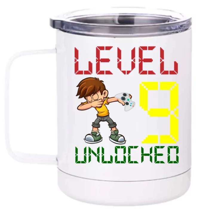 Level Up Age 9 Unlocked Front & Back 12oz Stainless Steel Tumbler Cup