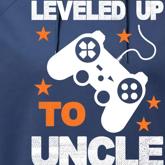 Leveled Up To Uncle Performance Fleece Hoodie