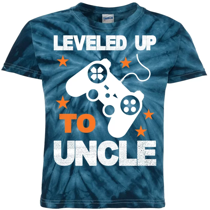 Leveled Up To Uncle Kids Tie-Dye T-Shirt