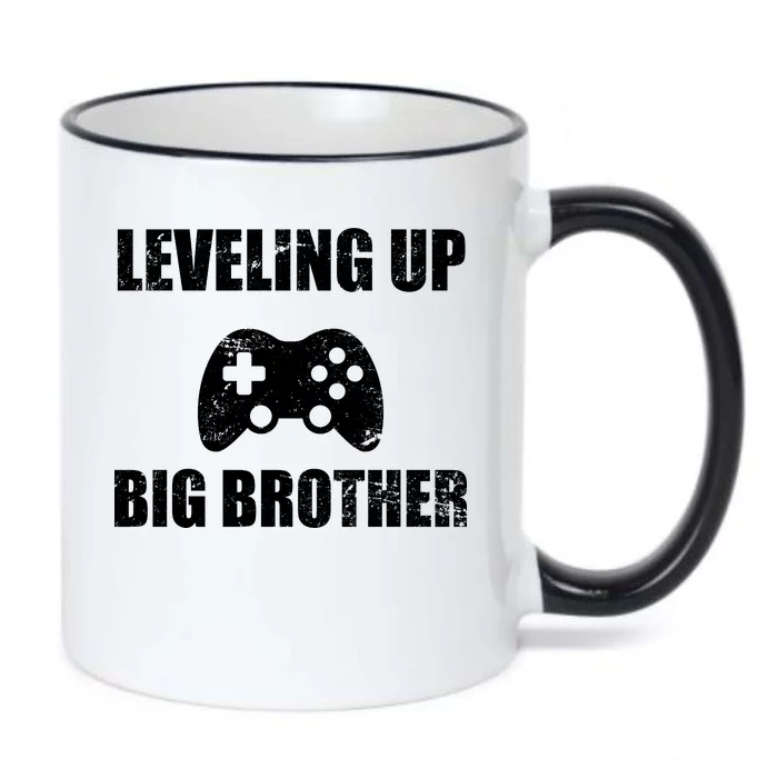 Leveling Up Big Brother Black Color Changing Mug