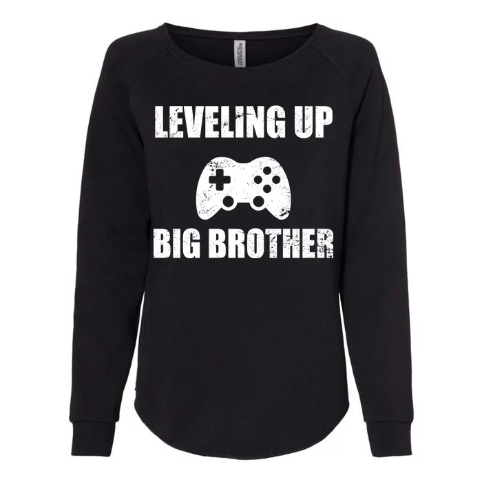 Leveling Up Big Brother Womens California Wash Sweatshirt