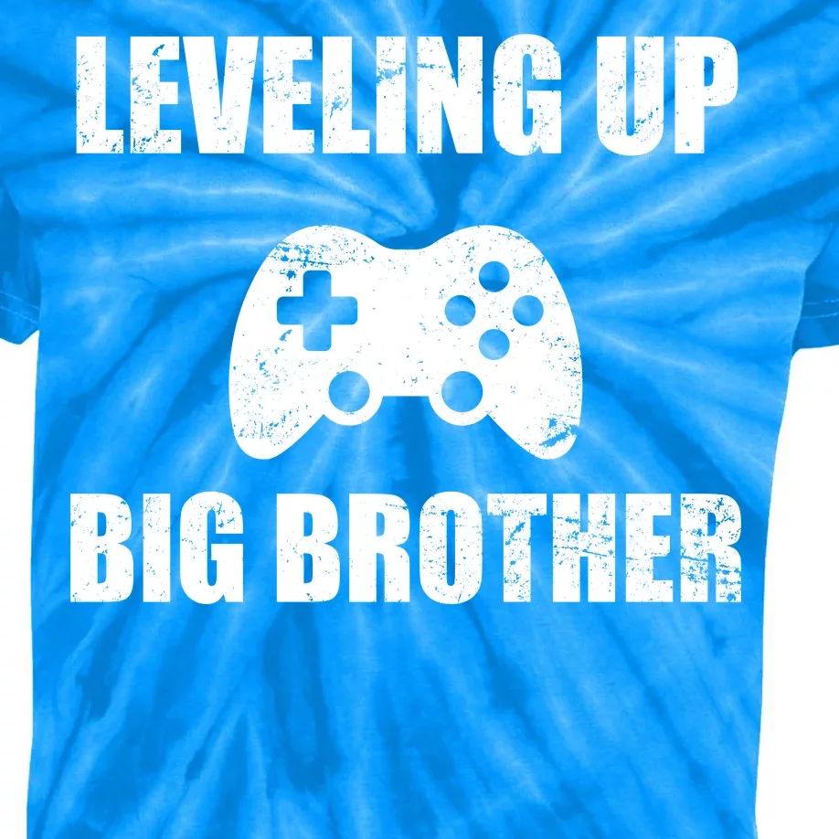 Leveling Up Big Brother Kids Tie-Dye T-Shirt