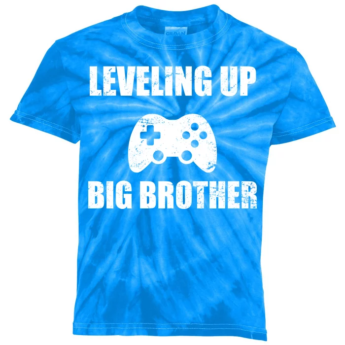 Leveling Up Big Brother Kids Tie-Dye T-Shirt