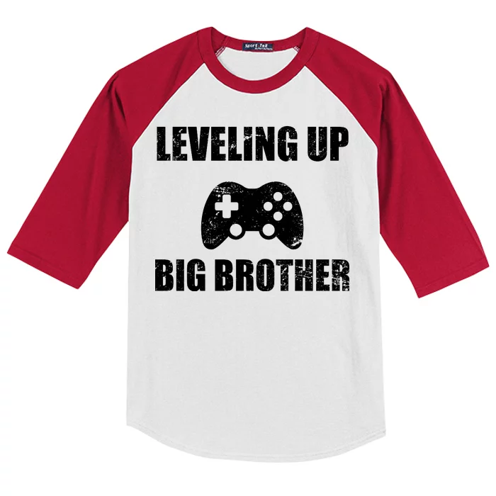 Leveling Up Big Brother Kids Colorblock Raglan Jersey