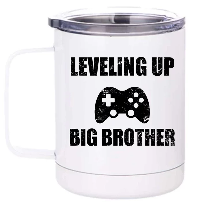 Leveling Up Big Brother Front & Back 12oz Stainless Steel Tumbler Cup