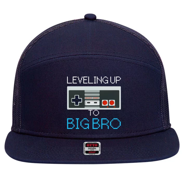 Leveling Up To Big Bro 7 Panel Mesh Trucker Snapback Hat