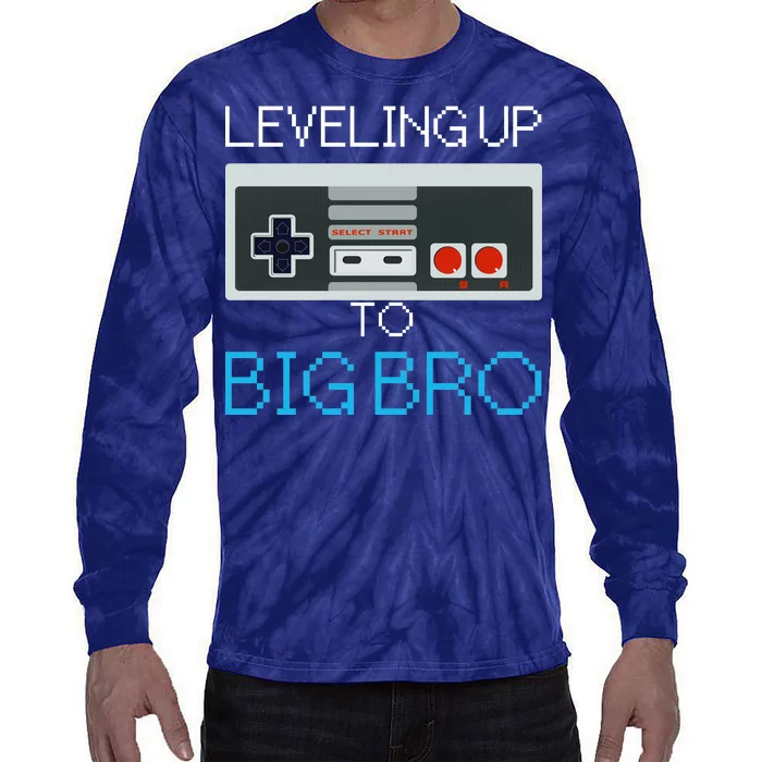 Leveling Up To Big Bro Tie-Dye Long Sleeve Shirt