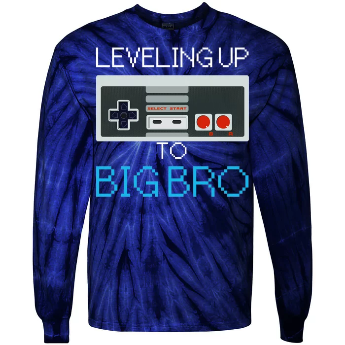 Leveling Up To Big Bro Tie-Dye Long Sleeve Shirt