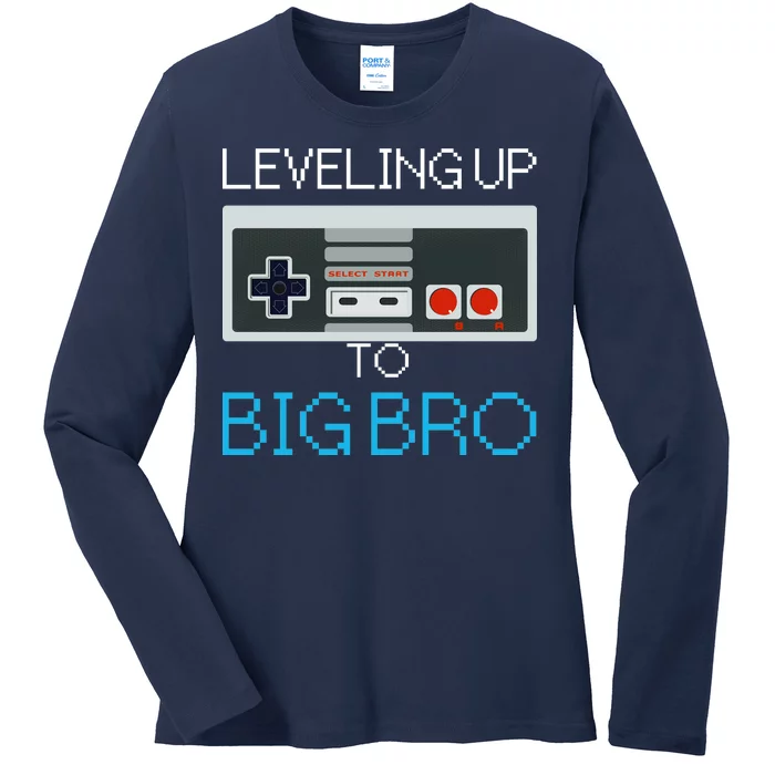 Leveling Up To Big Bro Ladies Long Sleeve Shirt