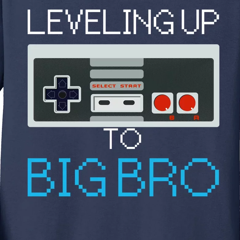 Leveling Up To Big Bro Kids Long Sleeve Shirt