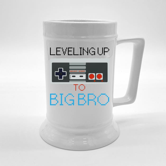 Leveling Up To Big Bro Front & Back Beer Stein