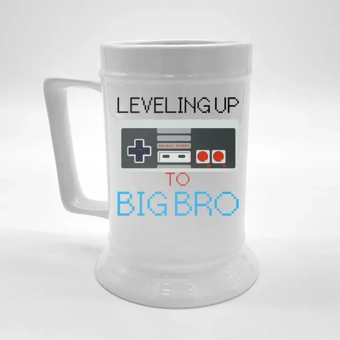 Leveling Up To Big Bro Front & Back Beer Stein