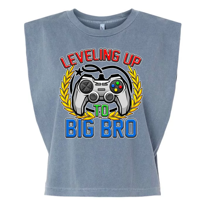 Leveling Up To Big Bro Brother Video Gaming Garment-Dyed Women's Muscle Tee