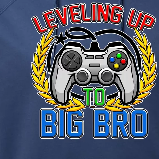 Leveling Up To Big Bro Brother Video Gaming Performance Fleece Hoodie