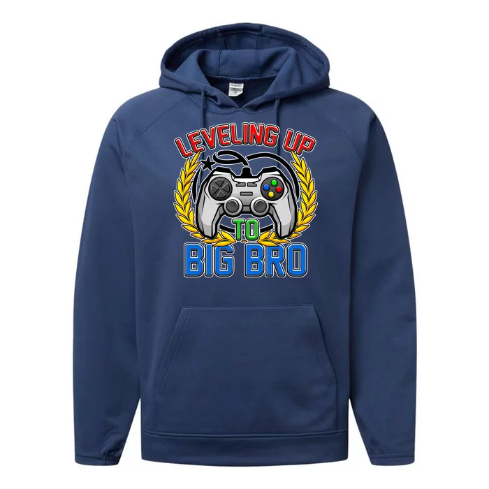 Leveling Up To Big Bro Brother Video Gaming Performance Fleece Hoodie