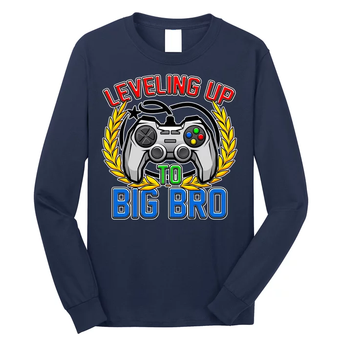 Leveling Up To Big Bro Brother Video Gaming Long Sleeve Shirt