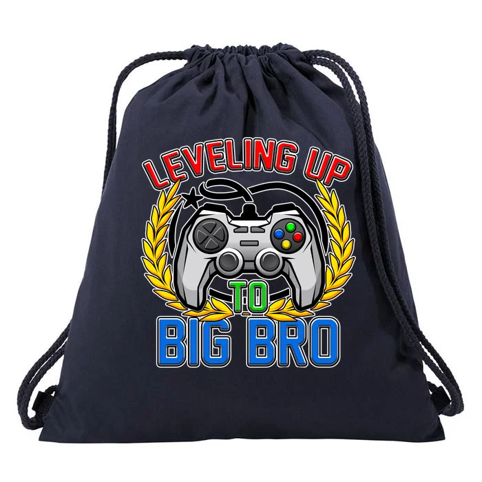 Leveling Up To Big Bro Brother Video Gaming Drawstring Bag