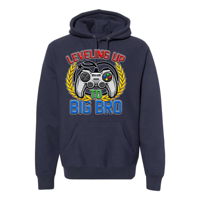 Leveling Up To Big Bro Brother Video Gaming Premium Hoodie