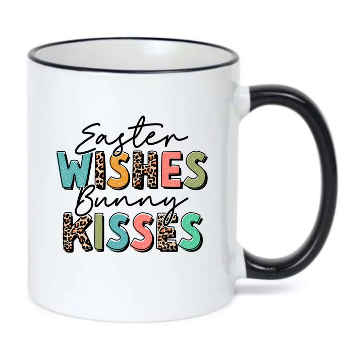 Leopard Easter Wishes Bunny Rabbit Lover Happy Easter Gift Black Color Changing Mug