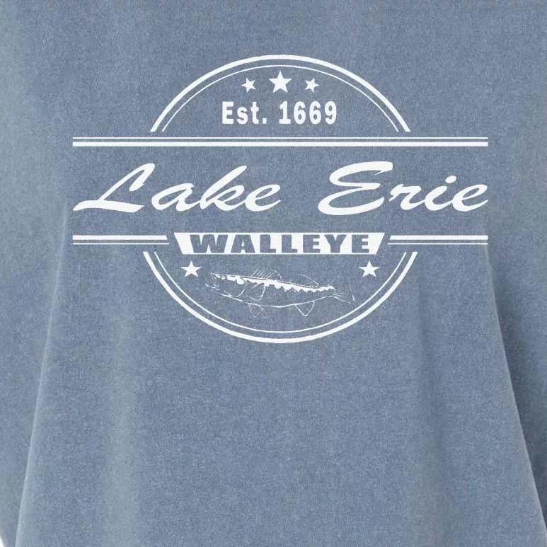 Lake Erie Walleye Fishing Souvenir For Walleye Fishing Garment-Dyed Women's Muscle Tee