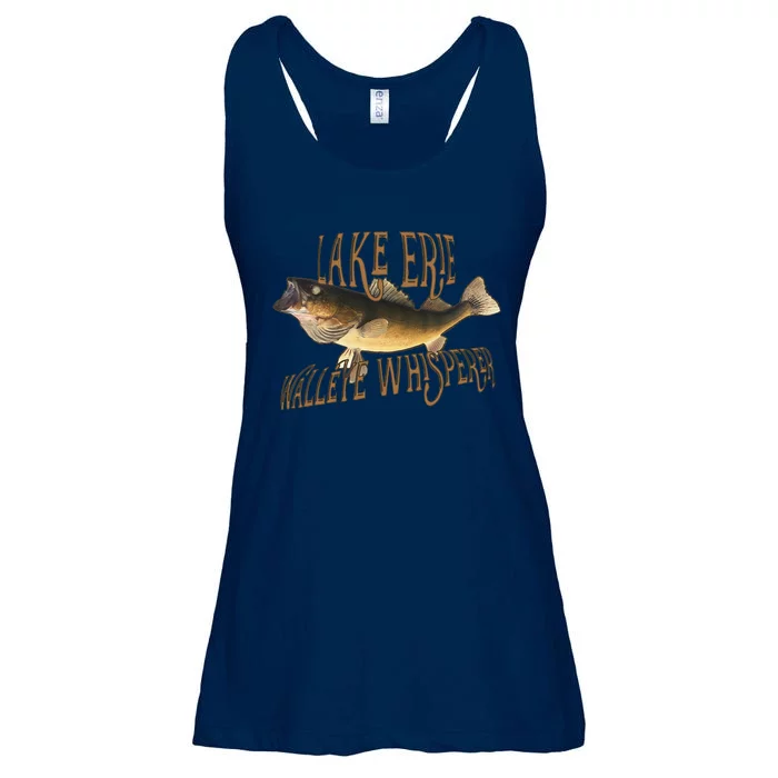 Lake Erie Walleye Whisperer Fishing Ladies Essential Flowy Tank