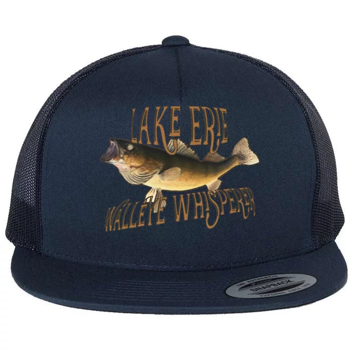 Lake Erie Walleye Whisperer Fishing Flat Bill Trucker Hat