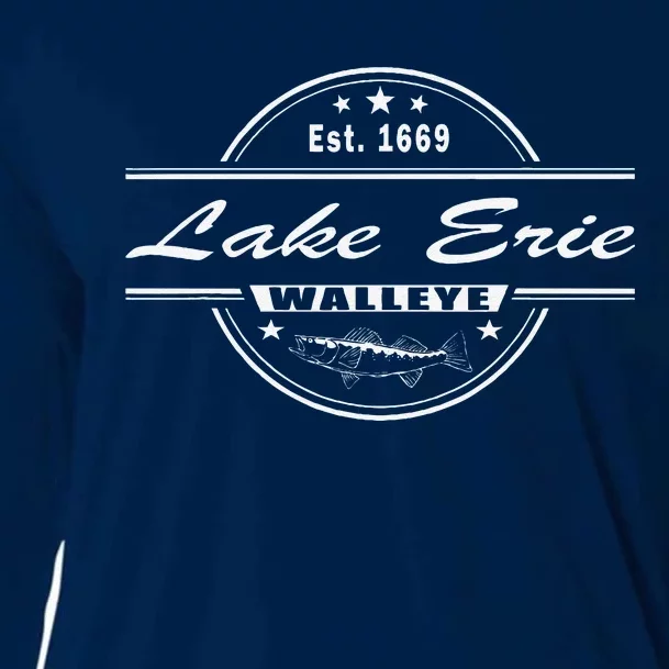 Lake Erie Walleye Fishing Souvenir For Walleye Fishing Cooling Performance Long Sleeve Crew