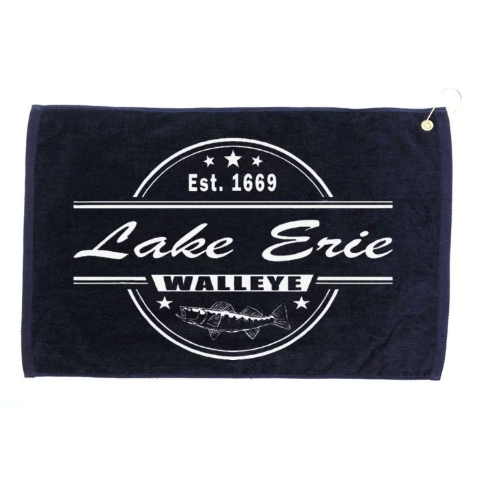 Lake Erie Walleye Fishing Souvenir For Walleye Fishing Grommeted Golf Towel