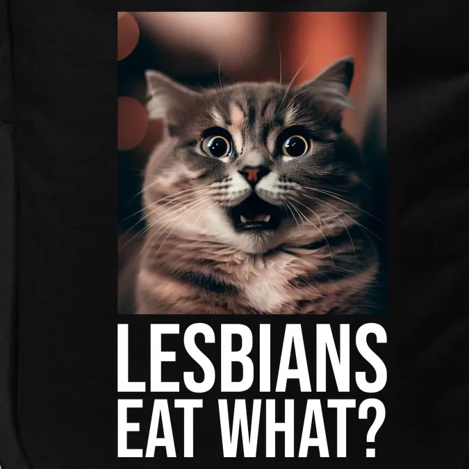 Lesbians Eat What Funny Cat Meme Impact Tech Backpack