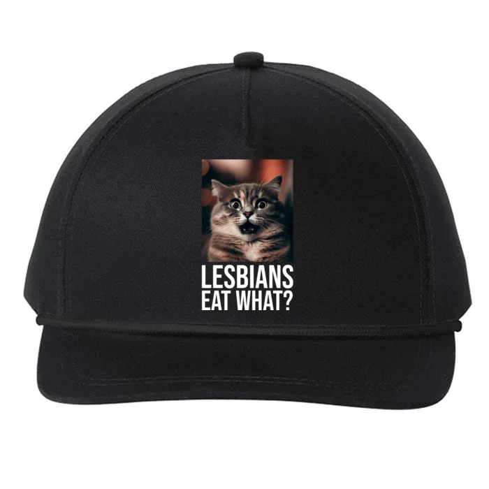 Lesbians Eat What Funny Cat Meme Snapback Five-Panel Rope Hat