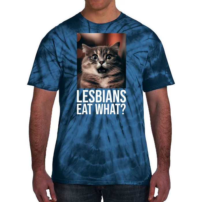 Lesbians Eat What Funny Cat Meme Tie-Dye T-Shirt