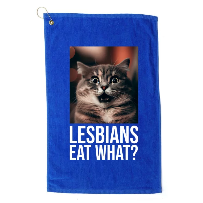 Lesbians Eat What Funny Cat Meme Platinum Collection Golf Towel