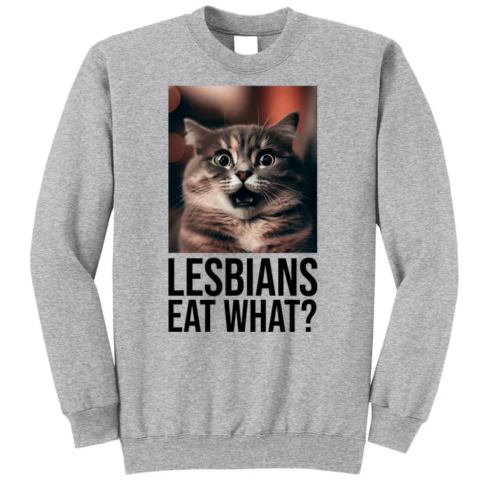 Lesbians Eat What Funny Cat Meme Sweatshirt