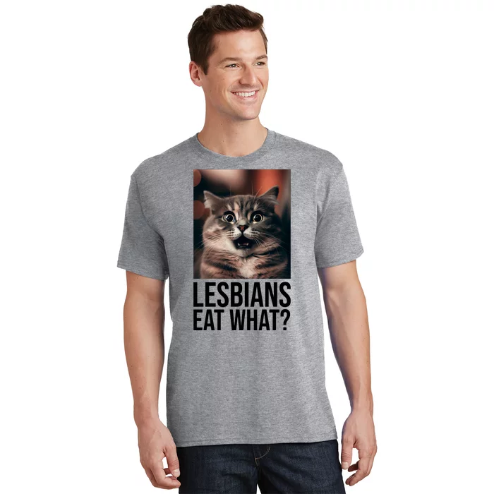 Lesbians Eat What Funny Cat Meme T-Shirt