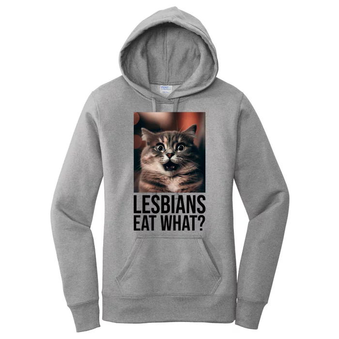 Lesbians Eat What Funny Cat Meme Women's Pullover Hoodie