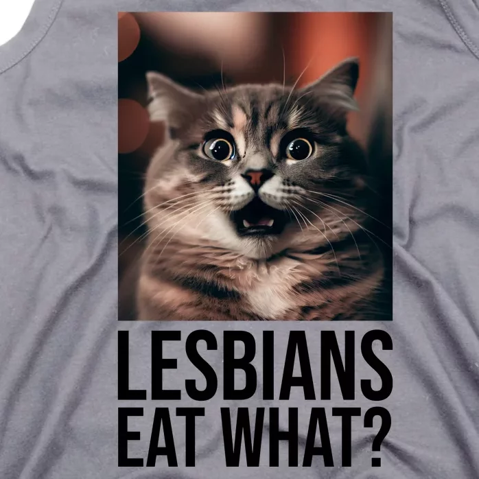 Lesbians Eat What Funny Cat Meme Tank Top