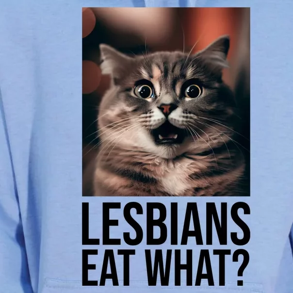 Lesbians Eat What Funny Cat Meme Unisex Surf Hoodie