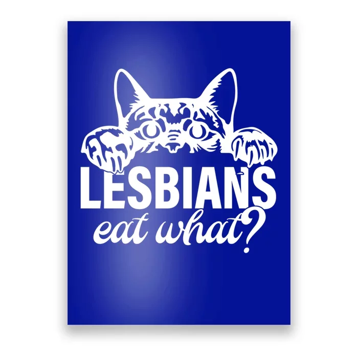 Lesbians Eat What Lgbtq Cat Gift Poster