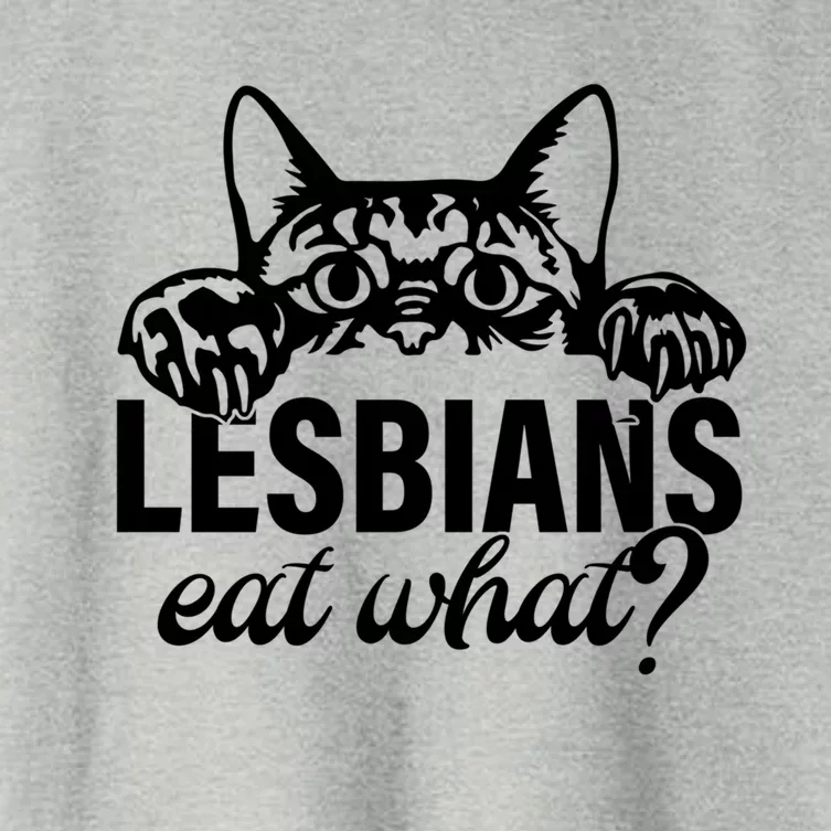 Lesbians Eat What Lgbtq Cat Gift Women's Crop Top Tee