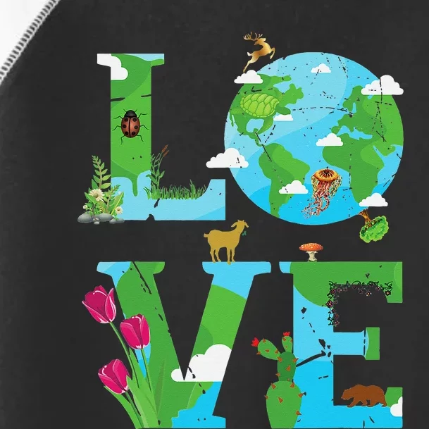 Love Earth World Planet Day Environmental Animal Toddler Fine Jersey T-Shirt